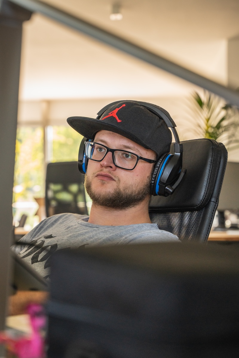 André bei der Arbeit